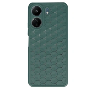 Xiaomi Redmi 13c Kılıf Petek Silikon Kapak - Koyu Yeşil