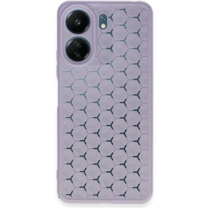 Xiaomi Redmi 13c Kılıf Petek Silikon Kapak - Lila