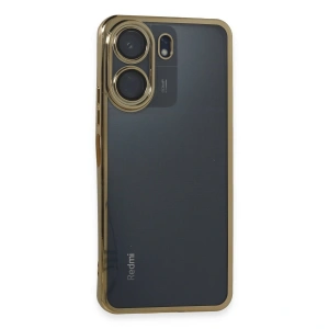 Xiaomi Redmi 13c Kılıf Razer Lensli Silikon - Gold