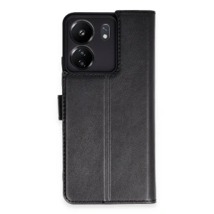 Xiaomi Redmi 13c Kılıf Trend S Plus Kapaklı Kılıf - Siyah