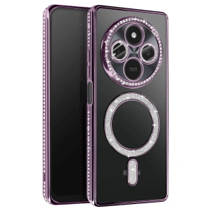 Xiaomi Redmi 14c Joke Simli Magneticsafe Kılıf - Derin Mor