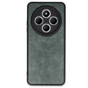 Xiaomi Redmi 14c Kılıf Aras Deri Kapak - Koyu Yeşil