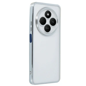 Xiaomi Redmi 14c Kılıf Razer Lensli Silikon - Gümüş