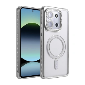 Xiaomi Redmi 15c 4g Joke Simli Magneticsafe Kılıf - Gümüş