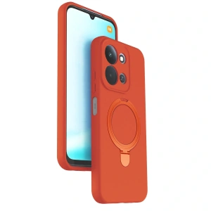 Xiaomi Redmi 15c 4g Regal Magsafe Standlı Kapak - Turuncu