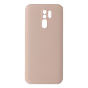 Xiaomi Redmi 9 Kılıf Nano İçi Kadife Silikon - Pudra