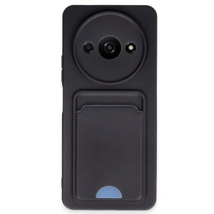 Xiaomi Redmi A3 4g Kılıf Kelvin Kartvizitli Silikon - Siyah