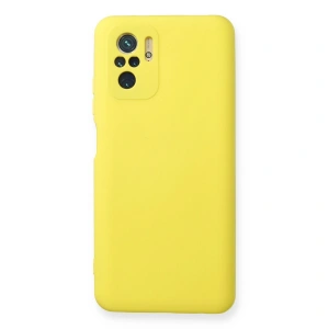 Xiaomi Redmi Note 10 Kılıf Nano İçi Kadife Silikon - Sarı