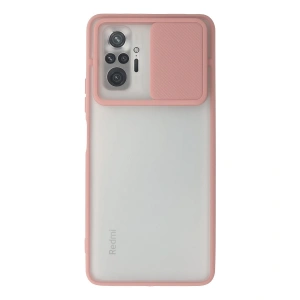 Xiaomi Redmi Note 10 Pro Kılıf Palm Buzlu Kamera Sürgülü Silikon - Pembe
