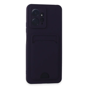 Xiaomi Redmi Note 12 4g Kılıf Kelvin Kartvizitli Silikon - Derin Mor