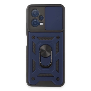 Xiaomi Redmi Note 12 5g Kılıf Pars Lens Yüzüklü Silikon - Lacivert