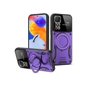 Xiaomi Redmi Note 12 Pro 4g Kılıf Joy Lens Standlı Kapak - Mor