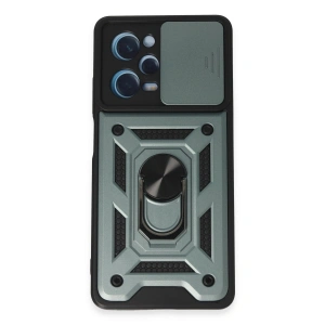 Xiaomi Redmi Note 12 Pro 5g Kılıf Pars Lens Yüzüklü Silikon - Yeşil