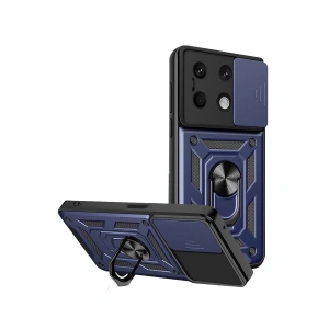 Xiaomi Redmi Note 13 4g Kılıf Pars Lens Yüzüklü Silikon - Lacivert