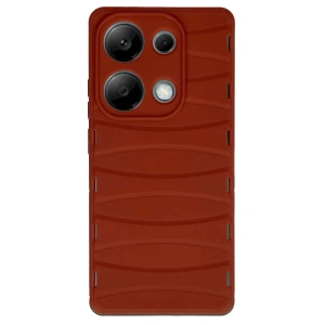 Xiaomi Redmi Note 13 Pro 4g Kılıf Bibercas Silikon Kapak - Kırmızı