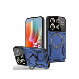 Xiaomi Redmi Note 13 Pro 4g Kılıf Joy Lens Standlı Kapak - Lacivert