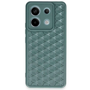 Xiaomi Redmi Note 13 Pro 5g Kılıf Petek Silikon Kapak - Koyu Yeşil