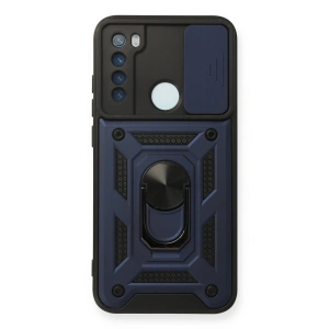 Xiaomi Redmi Note 8 Kılıf Pars Lens Yüzüklü Silikon - Lacivert