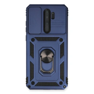 Xiaomi Redmi Note 8 Pro Kılıf Pars Lens Yüzüklü Silikon - Lacivert