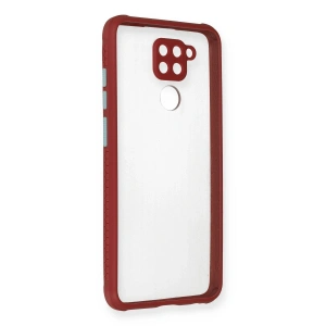 Xiaomi Redmi Note 9 Kılıf Miami Şeffaf Silikon - Fuşya