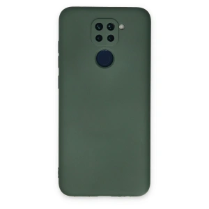 Xiaomi Redmi Note 9 Kılıf Nano İçi Kadife Silikon - Koyu Yeşil