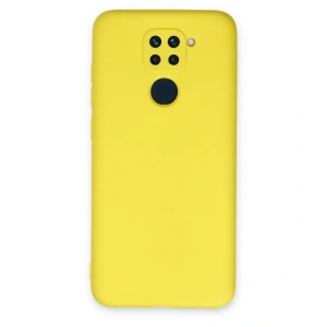 Xiaomi Redmi Note 9 Kılıf Nano İçi Kadife Silikon - Sarı