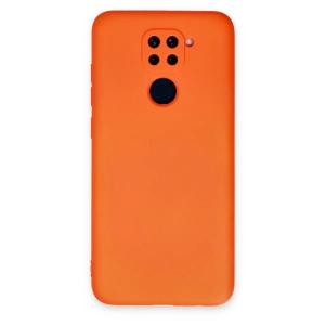 Xiaomi Redmi Note 9 Kılıf Nano İçi Kadife Silikon - Turuncu