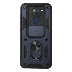 Xiaomi Redmi Note 9 Kılıf Pars Lens Yüzüklü Silikon - Lacivert