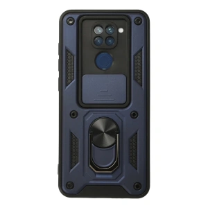 Xiaomi Redmi Note 9 Kılıf Pars Lens Yüzüklü Silikon - Lacivert