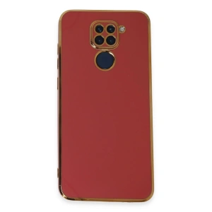 Xiaomi Redmi Note 9 Kılıf Volet Silikon - Kırmızı