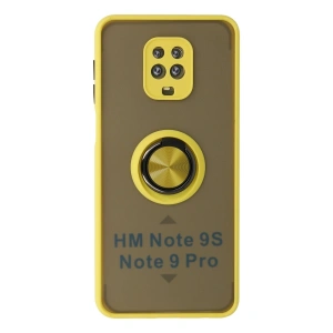 Xiaomi Redmi Note 9 Pro Kılıf Montreal Yüzüklü Silikon Kapak - Sarı