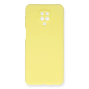 Xiaomi Redmi Note 9 Pro Kılıf Nano İçi Kadife Silikon - Sarı