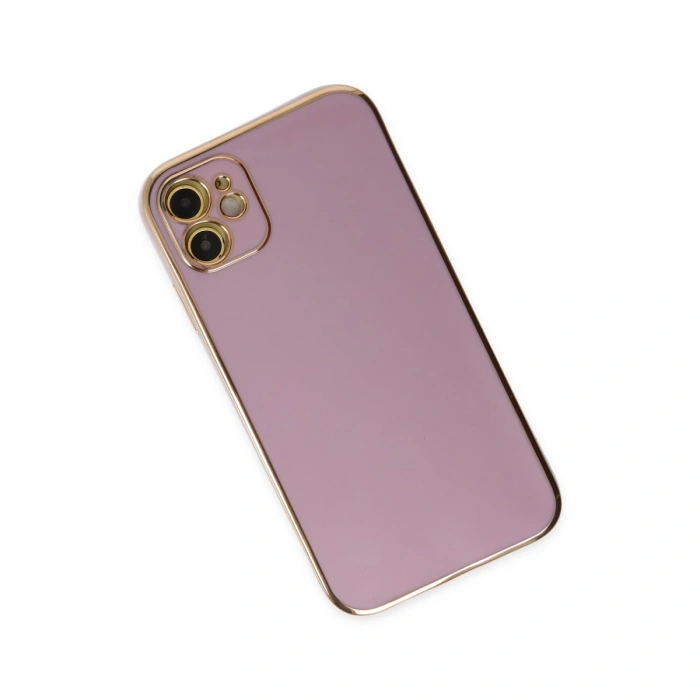 İphone 12 Kılıf Volet Silikon - Mor