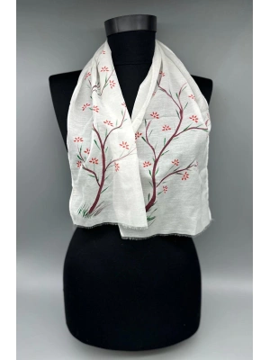 EL BOYAMA RESİM İNCE FULAR