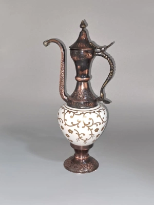 KUPECİK 15 CM.IBRIK SURAHİ ANTİKA GUMUS