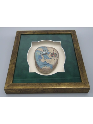 ODUN HARİTA İZMİR - DİŞBUDAK AĞACI ÜZERİNE AKRİLİK KULLANILARAK ELDE BOYAMA