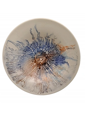 SERAMİK MAVİ GENİŞ TABAK