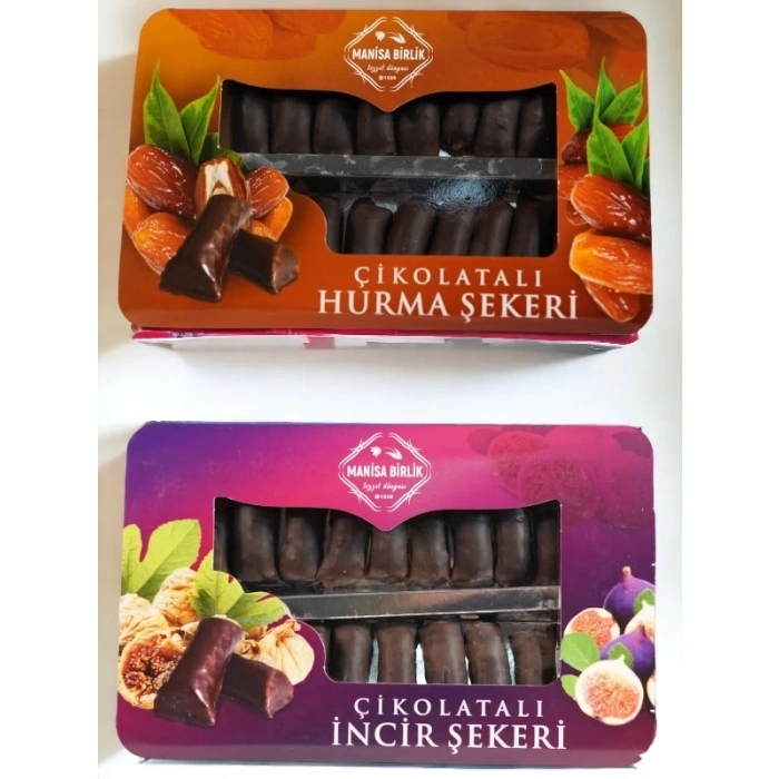 Çikolatalı Hurma Şekeri 250 Gr + Çikolatalı İncir Şekeri 250 Gr