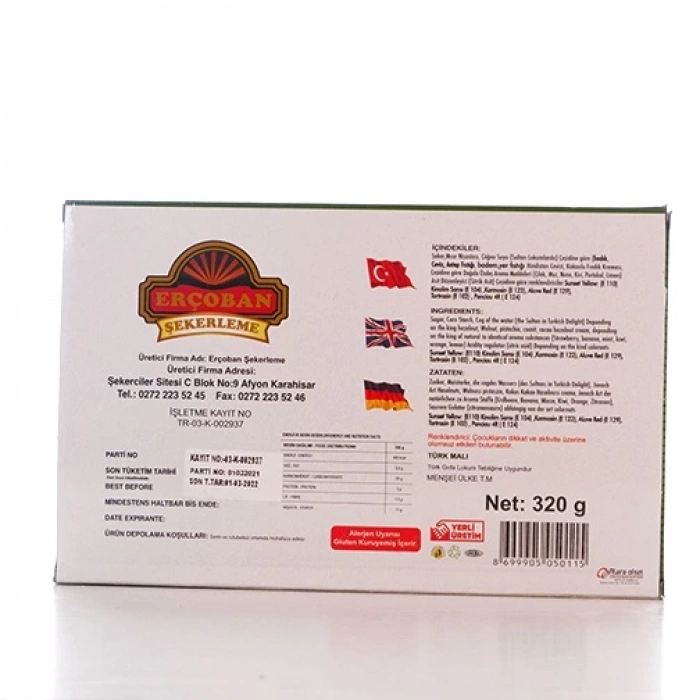 Erçoban Antep Fıstıklı Mini Lokumu 320 gr