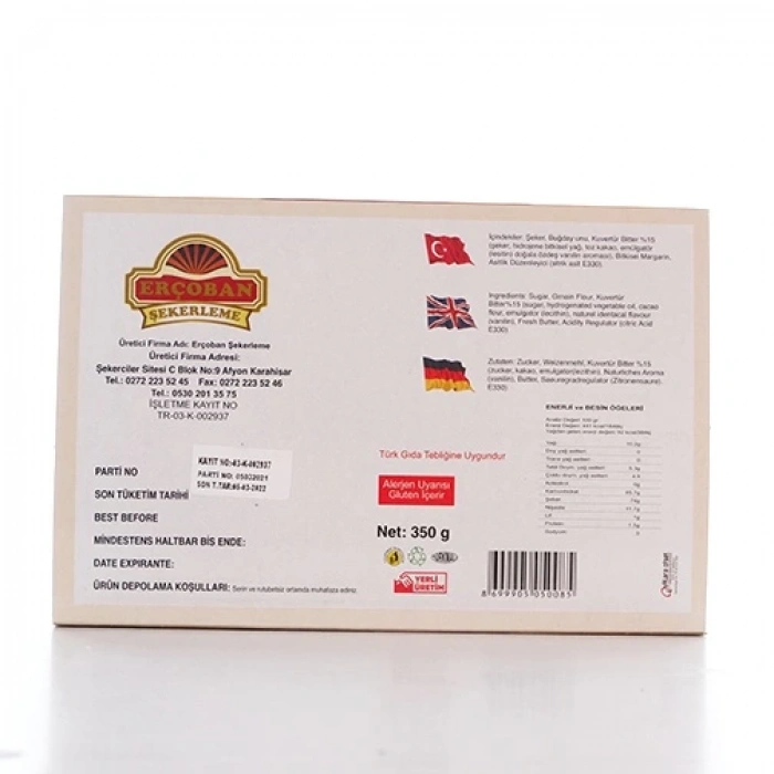Erçoban Çikolata Kaplamalı Pişmaniye 350 gr