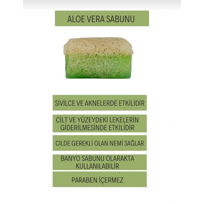 Kabak Lifli Eşşek Sütlü + Aloe Veralı Sabun 2li Set