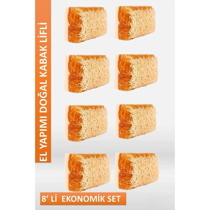 Kabak Lifli Eşşek Sütlü Sabun 8li Set