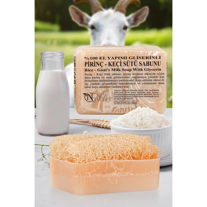Kabak Lifli Keçi Sütlü Pirinçli Sabun 120 Gr 1 adet