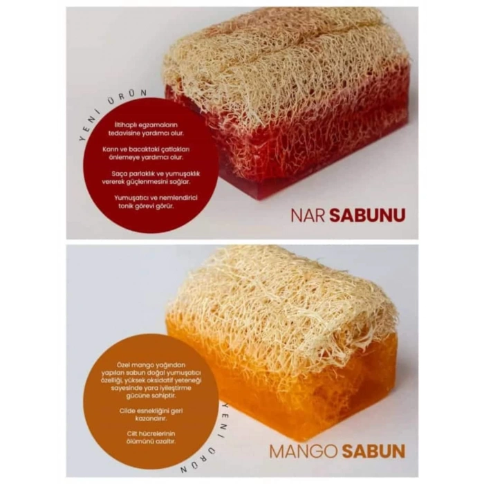 Kabak Lifli Mango + Nar Sabun 2li Set