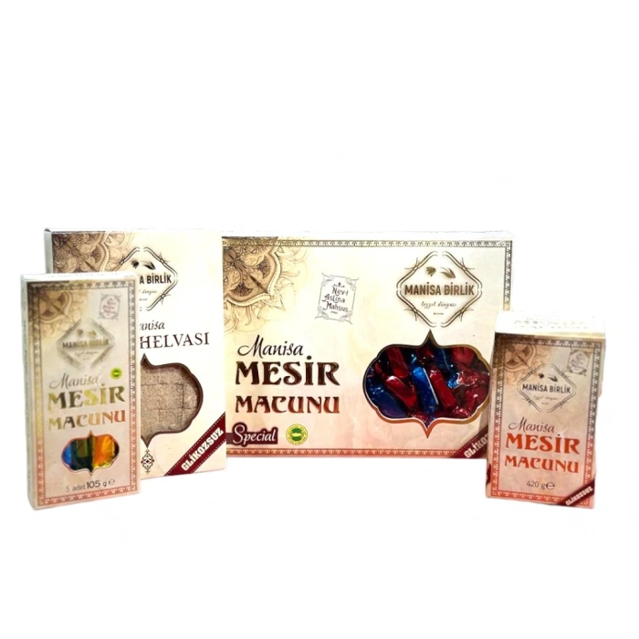 Manisa Birlik Mesir Macunu Hediyelik Paket 4 Çeşit