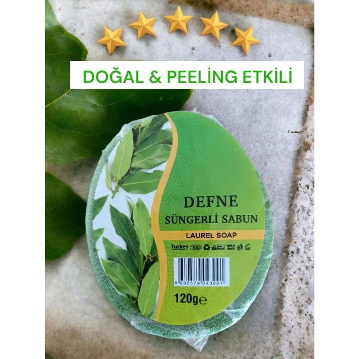 Süngerli Doğal Sabun Defne 120 Gr 1 adet