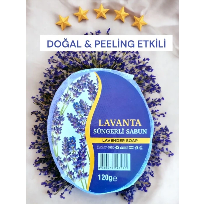 Süngerli Doğal Sabun Lavanta 120 Gr 1 adet