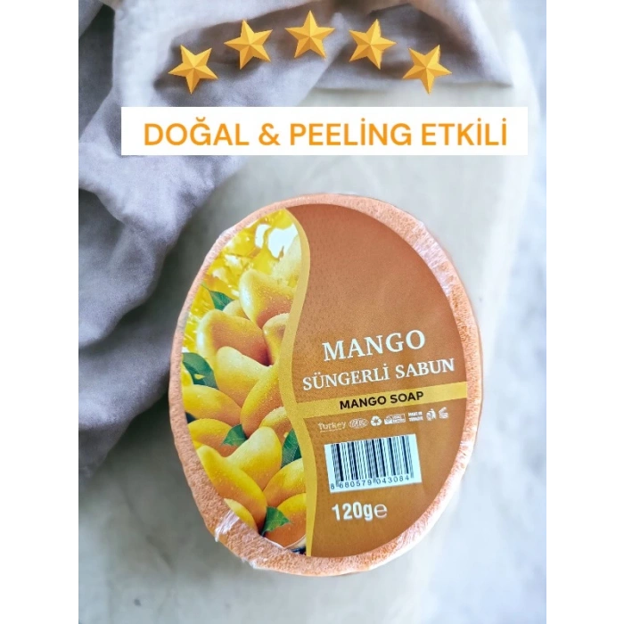Süngerli Doğal Sabun Mango 120 Gr 1 adet