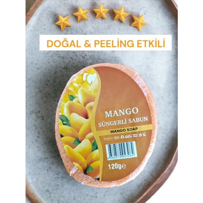 Süngerli Doğal Sabun Mango 120 Gr 1 adet