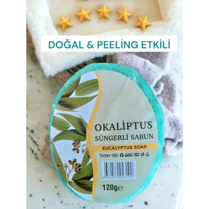 Süngerli Doğal Sabun Okaliptüs 120 Gr 1 adet